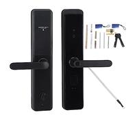 Smart Electronic Entry Lock Fully Automatic Fingerprint Password IC Card Key Multiple Unlocking Methods High Security ABS Material Smart Lock for Home Office Apartments