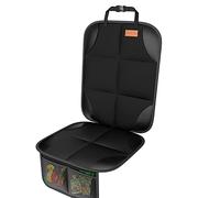 SMART ELF Car Seat Protector - 600D Oxford Fabric Waterproof Seat Cover for Child Seats & Pets, Universal Size 18.5x23 Inch with Mesh Pocket, Non-Slip Backing (1 Pack, Black)
