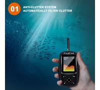 Smart English Russian Menu Wireless Sonar Portable Fish Finder Sensor Sounder Alarm River Lake Sea Bed Live