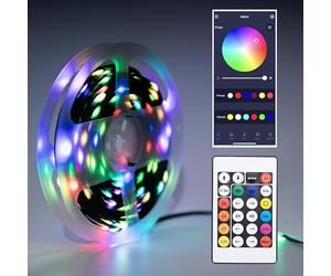 Smart Fairy Lights 10M, Music Sync, Bluetooth App and Remote Control, RGBIC Colour Changing for Xmas Party/Wedding/Gaming Room Decoration, USB Power or Battery Operated IP68 Waterproof Outdoor Lights