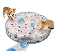 Smart Feline Teaser Multi-Speed Automatic Rolling Device Engaging Hunting Ball Pouch Plush Interactive Toy Providing USB Charging | Comp Training