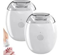 Smart Fingernail Grinder Pro, Universal Automatic Fingernail Grinder, Electric Nail Clippers with LED Light & 3 Speed Settings, Super Quiet Smart Nail Trimmer for Kids, Baby, Adults (2PCS)