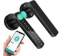 Smart Fingerprint Door Knob,Biometric Fingerprint Door Lock,Keyless Entry Door Lock with Handle,Thumbprint Code Door Locks for Rental, Bedroom, Office and Hotel