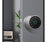 Smart Fingerprint Door Lock with Multiple Options Including APP Control, Password, Mechanical Key, and Temporary Password Settings for Security (Black)