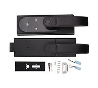 Smart Fingerprint Lock Electronic Password Lock with Keys Handles Aluminum Alloy 8 Unlocking Methods for Front Door Glass or Aluminum Alloy Door Matte Black