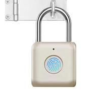 Smart Fingerprint Lock - Keyless Fingerprint Padlock, Durable Electronic Locker, Compact Rechargeable Device | Anti-Theft Security Lock for Librer Suitcase