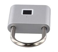 Smart Fingerprint Padlock with USB Charging, Waterproof Keyless Security Lock with Stainless Steel Cable for Cabinets, Luggage, Backpacks, Bicycles(Silver)