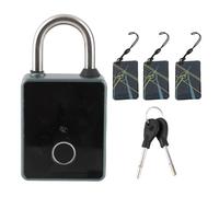 Smart Fingerprint Password Padlock 5 in 1 Unlocking Method Keyless Entry Electronic Lock for Outdoor Fence Gate and School Lockers Aluminium Alloy with Rubber Case (Ttlock)
