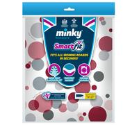 Smart Fit Ironing Board Cover, Large Ironing Board Covers 125 x 45 cm, Elasticated Ironing Board Cover, Thick Felt Backing, Washing Machine Safe, Made