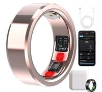 Smart Fitness Ring with App, Heart Rate & Sleep Tracker, Multi-Sport Modes, Waterproof, Body Temperature Monitor for Health & Activity Tracking