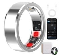 Smart Fitness Ring with App, Heart Rate & Sleep Tracker, Multi-Sport Modes, Waterproof, Body Temperature Monitor for Health & Activity Tracking