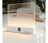 Smart Flat Book Light, Rechargeable Book Lamp Reading Night Light for Books in Bed, LED Clear Full Page Book Light with 3 Colors & Timer, Dimmable Transparent Page Lamp Gifts for Readers Women Men