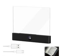 Smart Flat Book Light, Rechargeable LED Eye Protection Reading Light, Clear Full Page Lights, LED Reading Book Night Lamp with 3 Colors & Timer, Readings Lights for Books in Bed