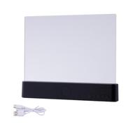 Smart Flat Book Lights, Rechargeable Clear Full Page LED Reading Light, 3 Color Dimmable Eye Protection with Timer, Clip On Page Glow Lamp for Books in Bed & Car Travel, Type-C Charging (Black)