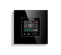 Smart Floor Heating Thermostat WiFi Smart Thermostat Programmable Touch Screen Floor Heating Controller Compatible Electric Underfloor Heating 16A 110-240V AC Temperature Control(Black)