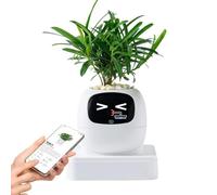Smart Flower Pot - LVY AI Powered Smart Planter With Planting Robot | 100+ Dynamic Expressions Electronic Pet For Plants | APP Control 54+ Care Options, 10x11.4x9.6cm / 3.94x4.49x3.78 Inches