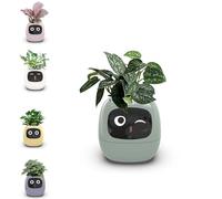 Smart Flowerpot, Ai Smart Plant Pot with Multiple Expressions, Maintenance Plant Assistant, 7 Smart Sensors, Supports Smart Home Integration, Big Data Maintenance of Plants green