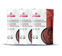 Smart Food Instant Lal Math Paratha Mix - Pack of 3 • Ready-to-Cook Nutty Green Gram Flatbread • No Preservatives • Vegan-Friendly • 5-7 min Prep