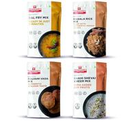 Smart Food Lunch/Dinner Combo,(Buy 3 Get 1 Free) Instant Dal Fry, Masala Rice, Malvani Vada, Shahi Shevai Kheer Mix, Ready to Cook, Home Food & Flavours, Pack of 4 (one of Each)
