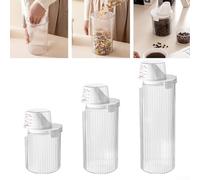 Smart Food Organizer with Airtight Seal and Measuring Cup for Dry Food Management (Small+Medium+Large)