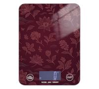 Smart Food Scale Burgundy Flowers Accurate Calorie Counting Digital Food for Coffee