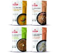 Smart Food Special Meal Combo-08,(Buy 3 Get 1 Free) Instant Dal Fry, Masala Rice, Palak Paratha, Shahi Shevai Kheer Mix, Ready to Cook, Home Food & Flavours, Pack of 4 (one of Each)