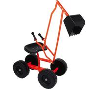 Smart Foot Kids Metal Ride-On Digger with 360° Rotating Seat