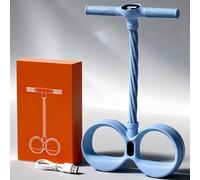 Smart Foot Pedal Puller, 2026 Upgrade 6 Tube Resistance Foot Pedal with Digital Counter & Handles for Full Body Stretching,Yoga, Pilates, Home Gym Workout Training (Blue)