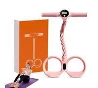 Smart Foot Pedal Puller, 6 Tube Pedal Puller Resistance Band with Digital Counter & Handles, for Full Body Stretching & Yoga (Pink)