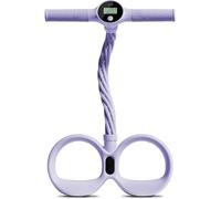 Smart Foot Pedal Puller, 6 Tube Pedal Puller Resistance Band with Digital Counter & Handles, Multifunctional Home Gym Equipment, Pedals Resistance Band with Handle for Full Body Stretching (Purple)