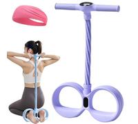 Smart Foot Pedal Puller with Counter, 2026 Upgrade 6-Tube Pedal Puller with Digital Counter & Handles, Fitness Resistance Bands for Full Body Stretching & Yoga (Purple)