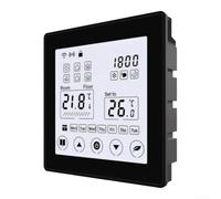 Smart for tuya Thermostat WiFi 16A Digital Temperature Controller Voice Control for alexa Google Home Heating System Floor Warmer White 8.6cm(Black)