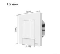 Smart For Zigbee 3 0 Dimmer Switch 13 Gang for Light Control, App and Voice Assistant Compatible, Includes Scheduling and Power Outage Memory (white 3 Gang)