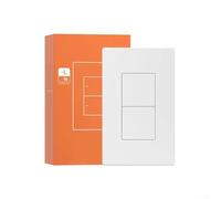 Smart For Zigbee Light Switch with For Alexa and For eWeLink Voice and Remote Control, Compatible with Open Source Platforms, Supports Neutral and No Neutral Wiring (2-Gang)