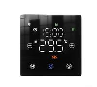 Smart For Zigbee Programmable Thermostat With Digital Display And Voice Control, Compatible For Tuya App For Alexa, 5+2 6+1 7-Day Scheduling For Gas Boiler Heating(Black)