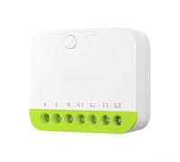 Smart for zigbee Switch 2 Way Wireless Remote Controller for Lights - 16A Load Capacity Compatible with for smartthings Hub - DIY Scene Creation 45x40x17mm