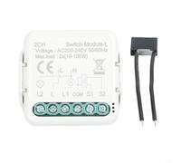 Smart for zigbee Switch for Lighting No Neutral Needed 230V App Remote Control Schedule Setting Compatible with for alexa for Google Home(2CH)