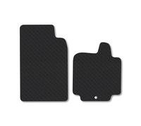 Smart ForTwo (2007-2014) Heavy Duty Thick Rubber Car Mats Accessories Tailored Fit Front Rear Set Compatible Accessory Waterproof Durable Non-Slip 5mm Full Coverage Protection with Clips