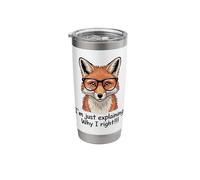 Smart Fox Explaining Why I Right Witty Animal Stainless Steel Insulated Tumbler