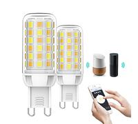 Smart G9 LED Light Bulb, 4W WiFi Dimmable Bulbs (2pcs), Replaces 40W Halogen, Compatible with Alexa & Google Assistant