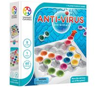 Smart Games - Anti-Virus, Puzzle Game with 60 Challenges, 7+ Years, Whie, Multic