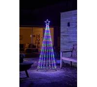 Smart Garden 1.8 m TwinkleTree LED Christmas Tree - Multi-Coloured Light Up Tree with Star Topper for Large Gardens & Festive Displays