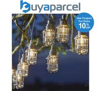 4.7M Suri Metal Cage Solar LED String Lights - 10 Lights