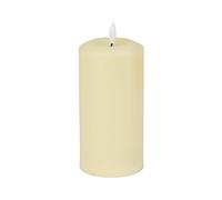 Smart Garden 18cm Faux Flame Pillar Candle - Cream - LED Battery Operated Flameless Candle with Flickering Flame Effect - Indoor Christmas Decoration
