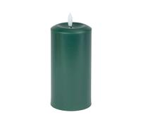 Smart Garden 18cm Faux Flame Pillar Candle - Green - LED Battery Operated Flameless Candle with Flickering Flame Effect - Indoor Christmas Decoration