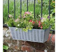 Smart Garden Faux Slate Rattan Planter - 49cm/19"