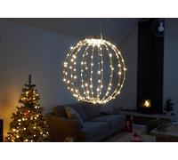 Smart Garden 190 LED Twinkle Orb 30 cm - Warm White Christmas Light Decoration with 8 Effects - Hanging Indoor Outdoor Festive Globe with Auto Timer