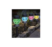 Smart Garden 4 Pack Solar LED Colour Changing Crystal Stake Lights