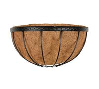 Smart Garden 40cm 16 Inch Saxon Metal Wall Manger Basket Black Planter Liner