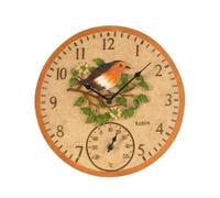 Smart Garden 5064002 Outside In Robin Wall Clock & Thermometer 12"